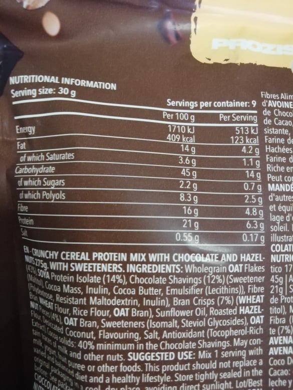 granola proteica prozis